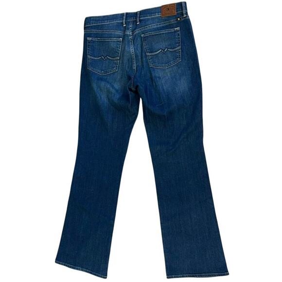 Lucky Brand Dark Wash Flared Sweet Low Rise Jeans Women's 10 Preppy Classic Y2K - Picture 3 of 10